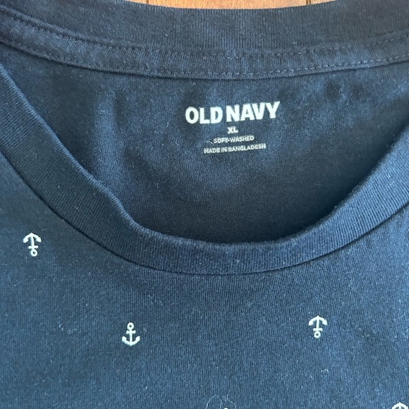 NWOT Old Navy Men’s Navy Blue Anchor Short Sleeve Tee Size XL - Picture 3 of 3